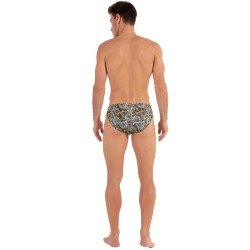 Slip, Tanga de la marque HOM - Micro Slip Comfort HOM Funky Styles - imprimé floral blanc - ÉDITION LIMITÉE - Ref : 402897 40P00