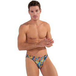 Brief of the brand HOM - Micro Slip Comfort HOM Funky Styles - Multicolor print - LIMITED EDITION - Ref : 402897 40P023