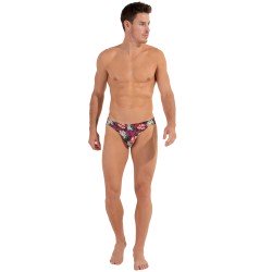 Slip del marchio HOM - Micro Slip Comfort HOM Funky Styles - Stampa floreale Rosa - EDIZIONE LIMITATA - Ref : 402897 40P0PI