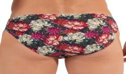 Slip del marchio HOM - Micro Slip Comfort HOM Funky Styles - Stampa floreale Rosa - EDIZIONE LIMITATA - Ref : 402897 40P0PI