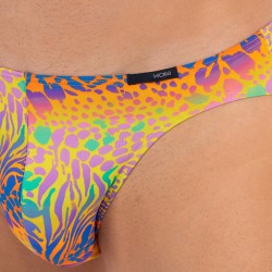 Brief of the brand HOM - Micro Slip Comfort HOM Funky Styles - Yellow print - LIMITED EDITION - Ref : 402897 40P0YE