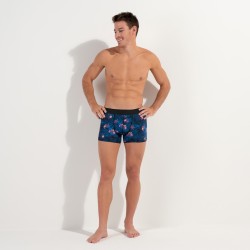 Boxer, shorty de la marque HOM - Boxer HOM HO1 Funky Styles - navy imprimé tigre et floral - ÉDITION LIMITÉE - Ref : 402898 40P0