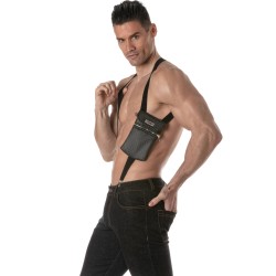 Harness of the brand TOF PARIS - Elastic Pocket Harness3D Tof Paris - Black/Grey - Ref : TOF467NG