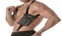 Harness of the brand TOF PARIS - Elastic Pocket Harness3D Tof Paris - Black/Grey - Ref : TOF467NG