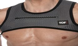 Harness of the brand TOF PARIS - Zippered Pocket Harness 3D Tof Paris - Grey - Ref : TOF468G