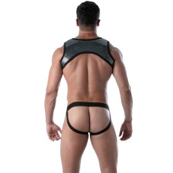 Jock strap de la marque TOF PARIS - Jockstraps à bouton-pression 3D Tof Paris - Argent - Ref : TOF472A