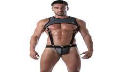 Cinturino Jock del marchio TOF PARIS - Jockstraps con cinturino a scatto 3D Tof Paris - Grigio - Ref : TOF472G