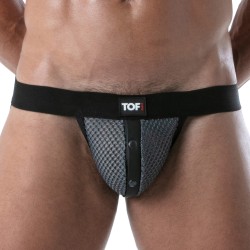 Jock Strap der Marke TOF PARIS - Jockstraps mit Schnappverschluss 3D Tof Paris - Grau - Ref : TOF472G