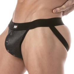 Suspensorios de la marca TOF PARIS - Jockstraps con correa a presión 3D Tof Paris - Negro/Gris - Ref : TOF472NG