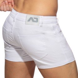 Short de la marque ADDICTED - Short d été 5 poches - blanc - Ref : AD1195 C01