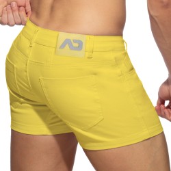 Short de la marque ADDICTED - Short d été 5 poches - jaune - Ref : AD1195 C03