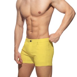 Short de la marque ADDICTED - Short d été 5 poches - jaune - Ref : AD1195 C03