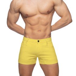 Short de la marque ADDICTED - Short d été 5 poches - jaune - Ref : AD1195 C03