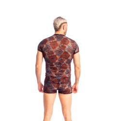 Manches courtes de la marque L HOMME INVISIBLE - Reverie Florale - T-Shirt col V L Homme Invisible - Ref : MY73 REV RB9