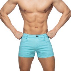 Short of the brand ADDICTED - Summer shorts with 5 pockets - sky blue - Ref : AD1195 C23