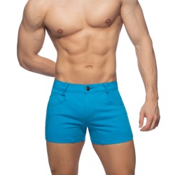 Short de la marque ADDICTED - Short d été 5 poches - turquoise - Ref : AD1195 C08