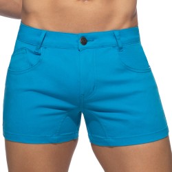 Short de la marque ADDICTED - Short d été 5 poches - turquoise - Ref : AD1195 C08