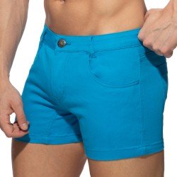 Short of the brand ADDICTED - Summer shorts with 5 pockets - turquoise - Ref : AD1195 C08