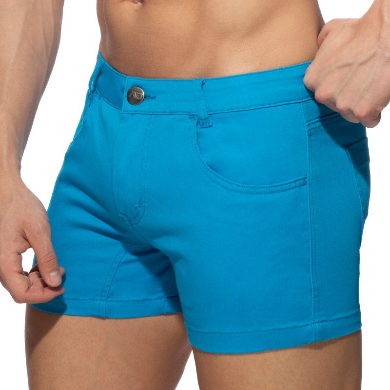 Short of the brand ADDICTED - Summer shorts with 5 pockets - turquoise - Ref : AD1195 C08