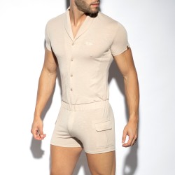 Loungewear de la marque ES COLLECTION - Sleeves bodysuit - beige - Ref : SP256 C28