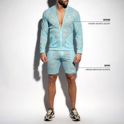 Jacket of the brand ES COLLECTION - Spider - jacketsky blue - Ref : SP308 C23