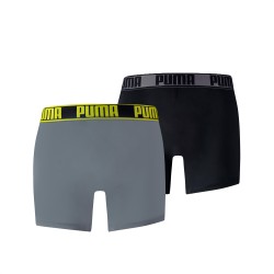 Packs of the brand PUMA - Pack of 2 Active - grey and black boxers - Ref : 671017001 319