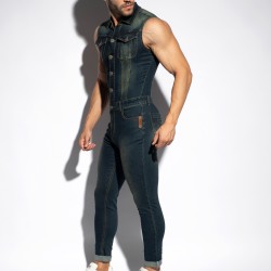 Jean s de la marca ES COLLECTION - Dungarees Urbano Dénim - azul oscuro - Ref : ESJ066 C502