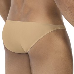 Slip de la marca CUT4MEN - Calzoncillos de tiro bajo Bulge - beige - Ref : C4MSPXBUL01 GOLDENSAND