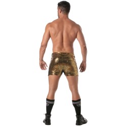 Kurze der Marke TOF PARIS - Glitter 5-Pocket-Shorts mit mittlerem Oberschenkel Tof Paris - Gold - Ref : TOF505O