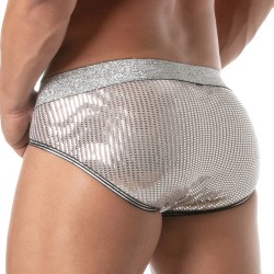 Brief of the brand TOF PARIS - Glitter Briefs Tof Paris - Silver - Ref : TOF506A