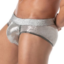 Brief of the brand TOF PARIS - Glitter Briefs Tof Paris - Silver - Ref : TOF506A