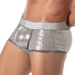 Pantaloncini boxer, Shorty del marchio TOF PARIS - Boxer Glitter Tof Paris - Argento - Ref : TOF507A