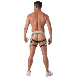 Underwear of the brand TOF PARIS - Glitter Shorty Chaps Tof Paris - Silver - Ref : TOF508A