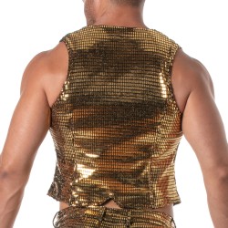 Jacket of the brand TOF PARIS - Glitter Chain Vest Tof Paris - Gold - Ref : TOF509O