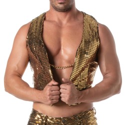 Jacket of the brand TOF PARIS - Glitter Chain Vest Tof Paris - Gold - Ref : TOF509O