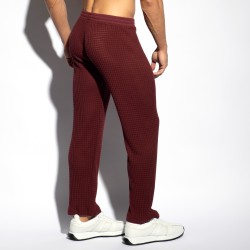 Pantalon de la marque ES COLLECTION - Pantalon checkmate - Rouge grenat - Ref : SP328 C29