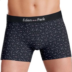 Shorts Boxer, Shorty de la marca EDEN PARK - Bóxer de algodón elástico con microestampado Eden Park - y pajaritas, azul marino -