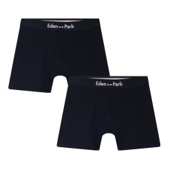 Packs der Marke EDEN PARK - 2er-Pack Eden Park Boxershorts aus unifarbener Stretch-Baumwolle, marineblau - Ref : EP1220E60P2 NB0