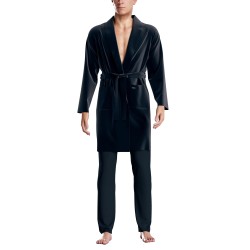 bathrobe, Robe of the brand IMPETUS - Velvet bathrobe Impetus - navy blue - Ref : 1653K09 039