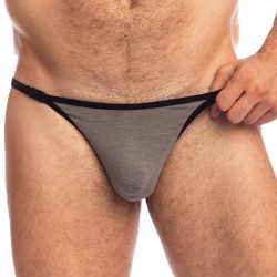 String de la marque L HOMME INVISIBLE - Soft Touch String Striptease L Homme Invisible - Gris - Ref : UW21X SOF GC1