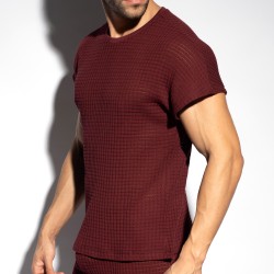 Maniche del marchio ES COLLECTION - Checkmate relaxed senza maniche T-shirt - rosso - Ref : TS341 C29