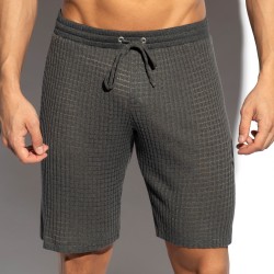 Bermuda de la marque ES COLLECTION - Short bermuda checkmate - Carbone - Ref : SP338 C15