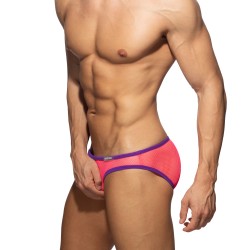 Slip del marchio ADDICTED - Mini slip mesh fever - Rosa neon - Ref : AD1332 C34