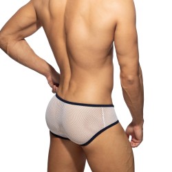 Slip del marchio ADDICTED - Slip mesh fever - Bianco - Ref : AD1335 C01