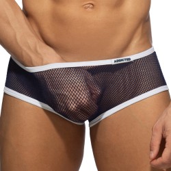 Slip, Tanga de la marque ADDICTED - Slip mesh fever - Bleu marine - Ref : AD1335 C09