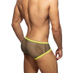 Slip, Tanga de la marque ADDICTED - Slip mesh fever - Kaki - Ref : AD1335 C12