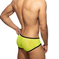 Brief of the brand ADDICTED - Slip mesh fever - Neon yellow - Ref : AD1335 C31