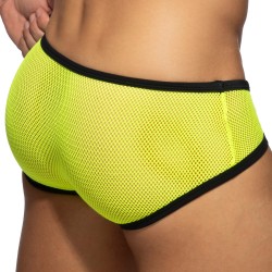 Slip del marchio ADDICTED - Slip mesh fever - Giallo neon - Ref : AD1335 C31