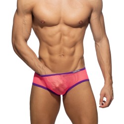 Slip del marchio ADDICTED - Slip mesh fever - Rosa neon - Ref : AD1335 C34