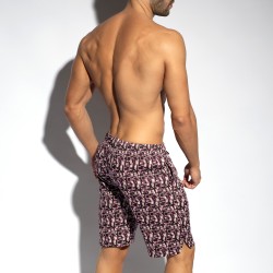 Short de la marque ES COLLECTION - Short bermuda maze - Violet - Ref : SP335 C19